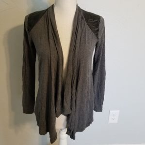 Grey Leather Cardigan!